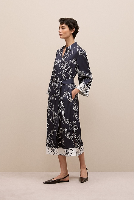 Iluna Spliced Shirt Dress