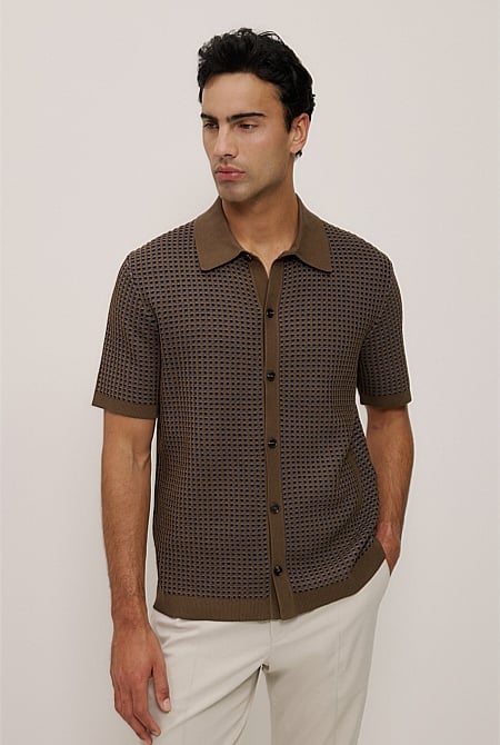 Jacquard Geo Knit Shirt