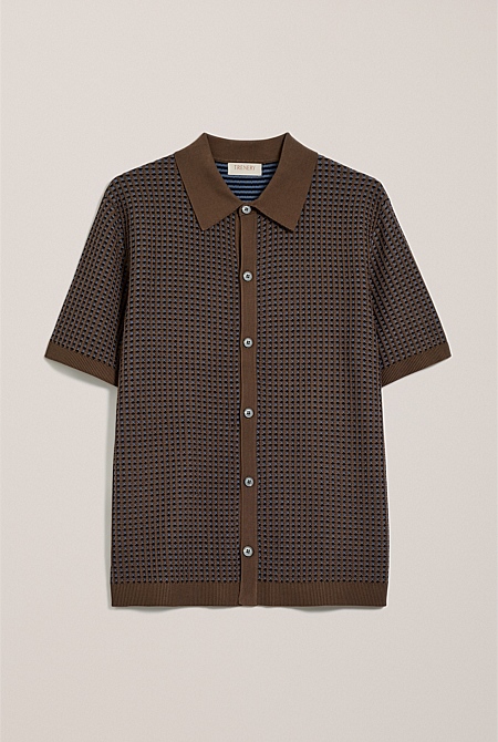 Jacquard Geo Knit Shirt