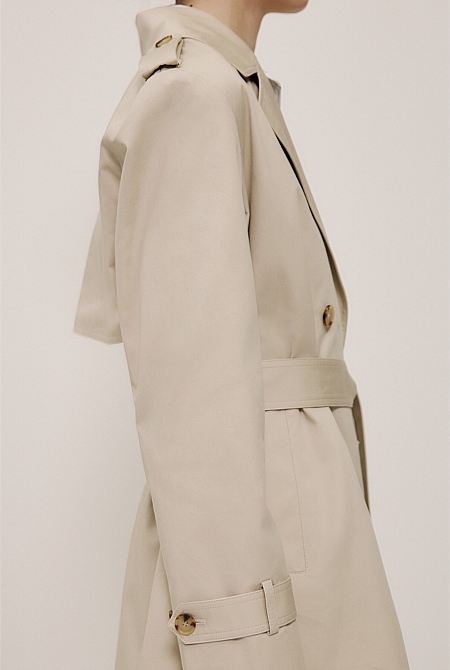Short Belted Trench Coat