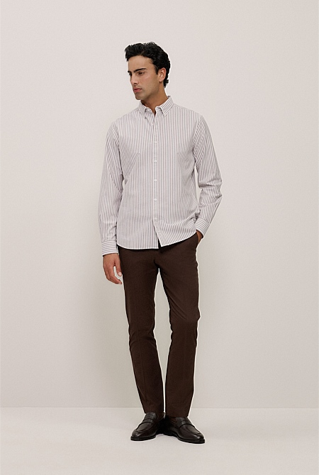 Regular Fit Wide Stripe Oxford Shirt