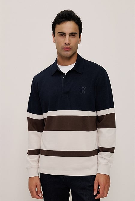 Bold Stripe Monogram Rugby
