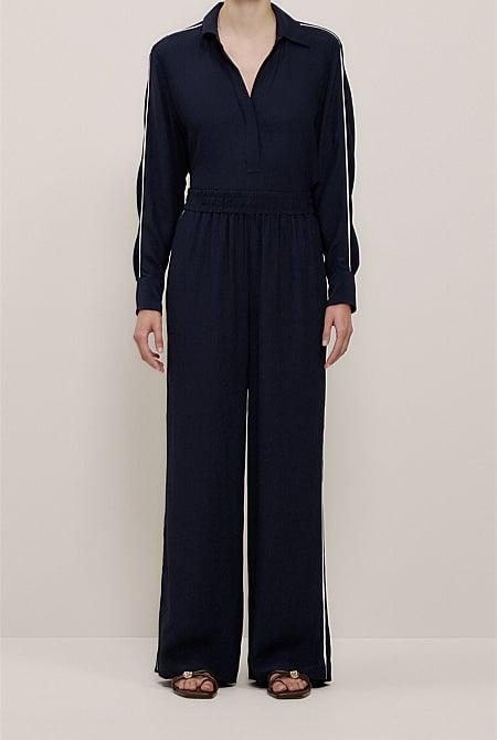 Piping Detail Pull On Pant