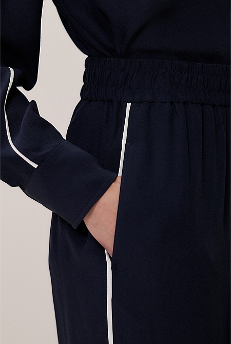 Piping Detail Pull On Pant
