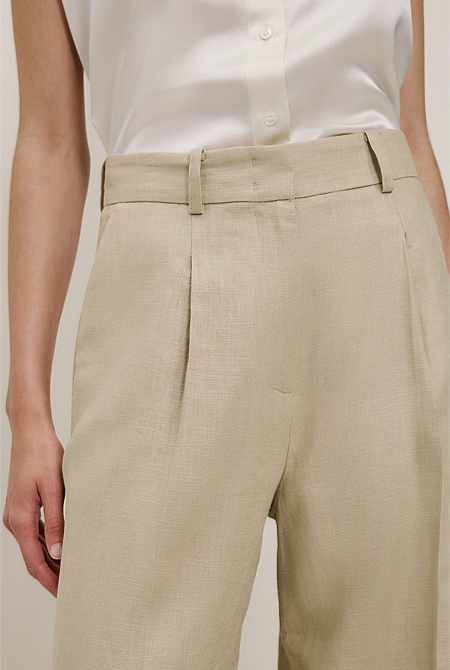 Textured Wide Leg Pant