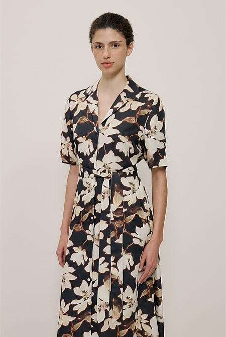 Calais Short Sleeve Shirt Dress