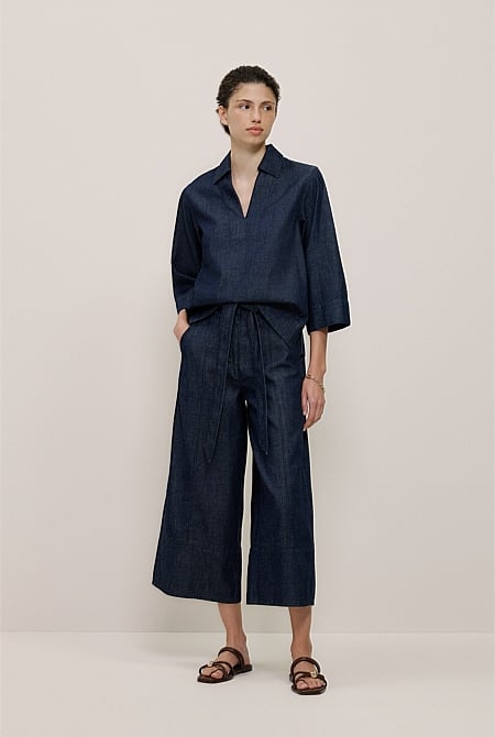 Soft Denim Culotte