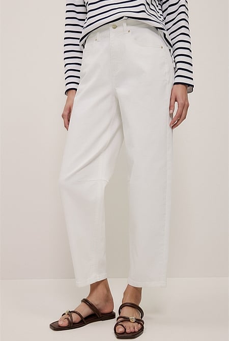 Australian Cotton Blend Tapered Leg Jean