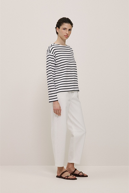 Australian Cotton Blend Tapered Leg Jean