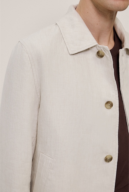 Linen Harrington Jacket