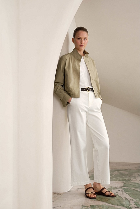 Funnel Neck Bomber Jacket