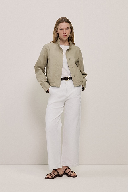 Funnel Neck Bomber Jacket