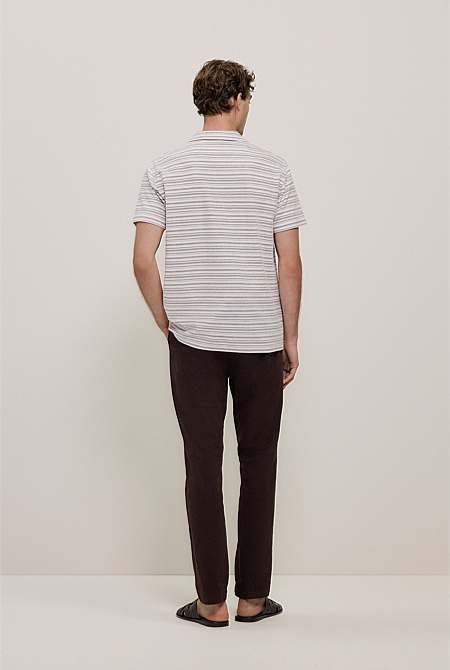Jacquard Stripe Polo