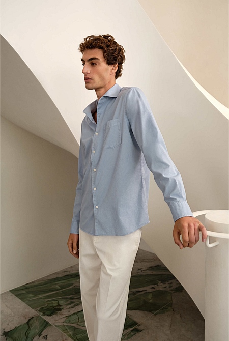 Garment Dyed Cotton Twill Shirt Garment Dyed Cotton Twill Shirt