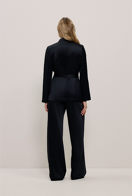 Satin Relaxed Tailored Jacket