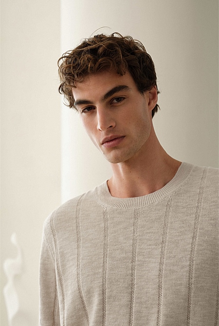 Linen Cotton Slub Knit T-shirt Linen Cotton Slub Knit T-shirt